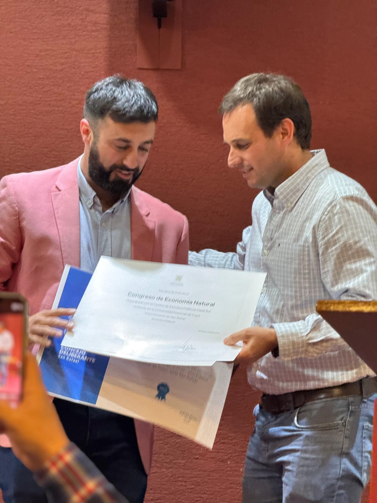 Entrega de la declaración de interés departamental del congreso